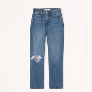 Abercrombie Curve Love Ankle Straight High Rise Jeans